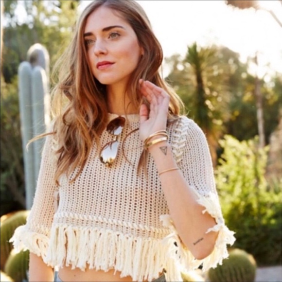 NWOT For Love&Lemons Tassels Sweater - Picture 2 of 7